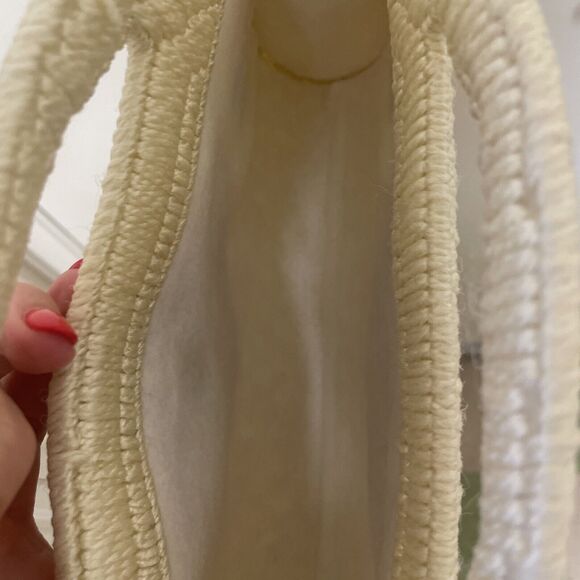 VTG Needlepoint Purse Tote Bag Clutch Handle Southwest Geometric Design Handmade - Picture 9 of 9